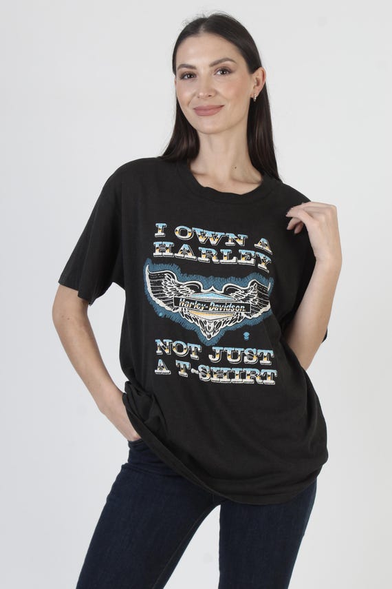 ヴィンテージ80年代ハーレーダビッドソンTシャツ：ニューヨーク