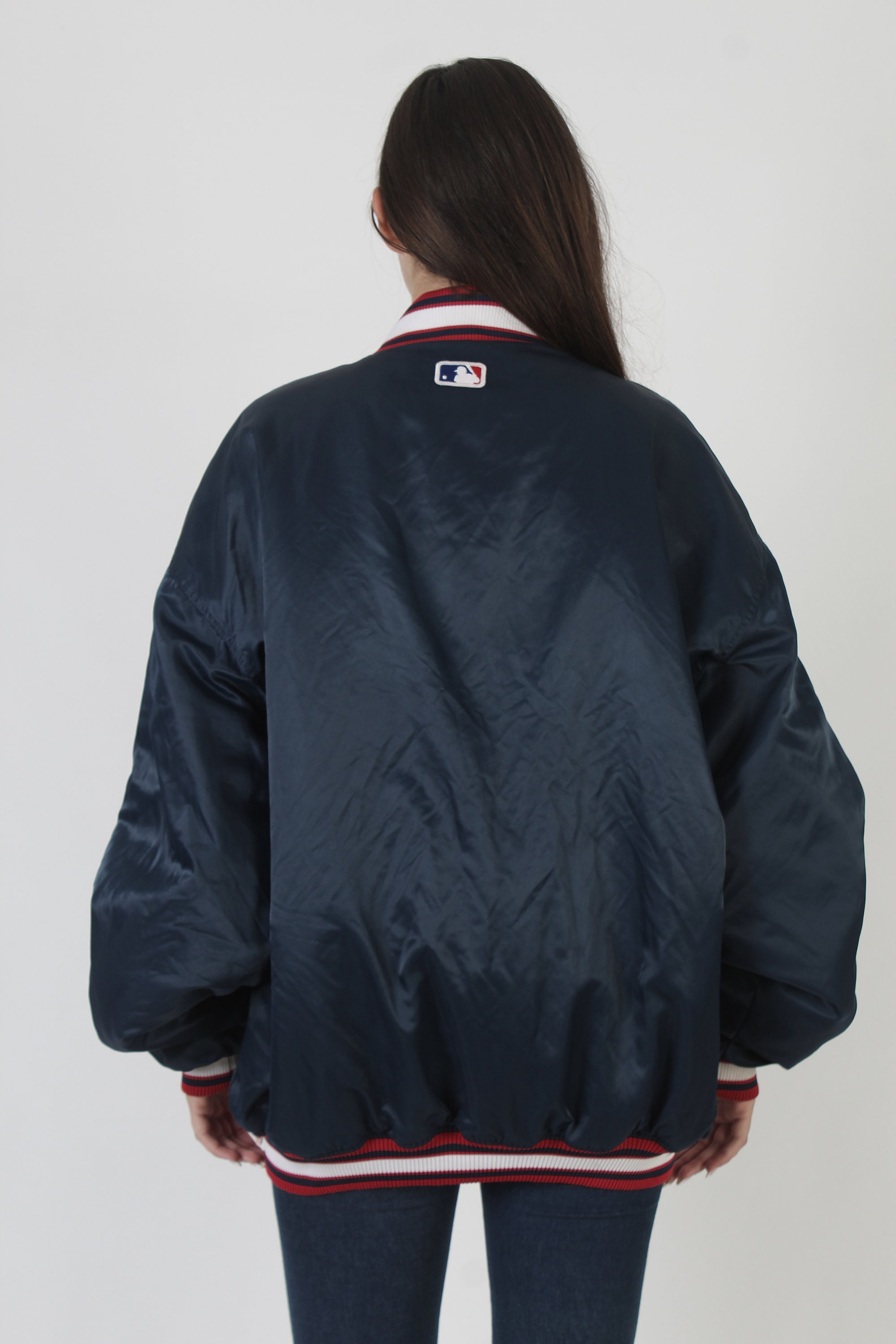 Vintage 80s Atlanta Braves Jacket Starter Satin Diamond Collection MLB Mens  L, The Clothing Vault