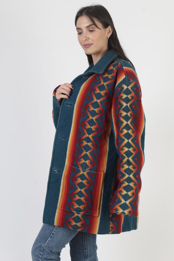 Vintage Pendleton Southwestern Coat, 50s Native A… - image 6