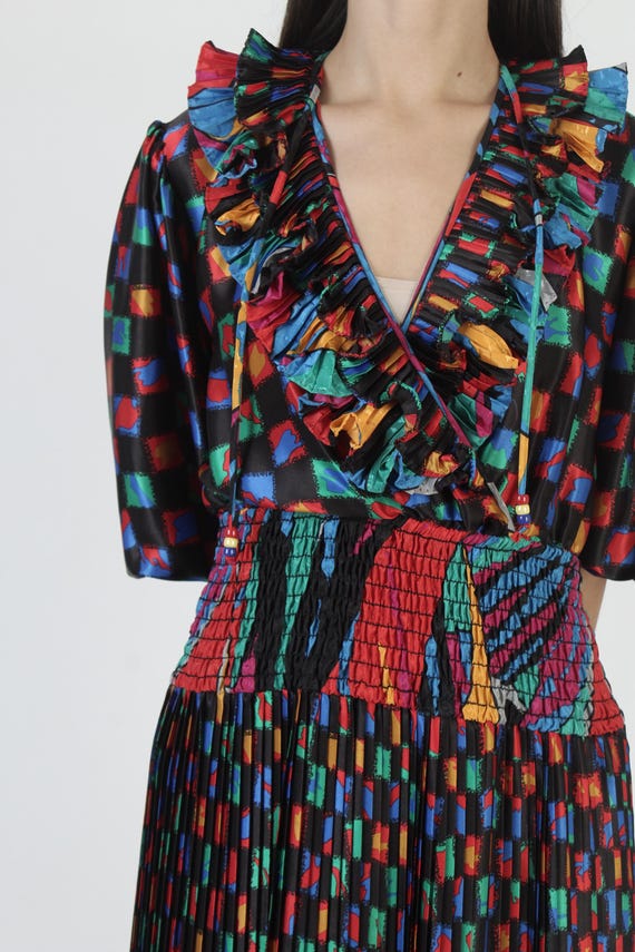 Authentic Susan Freis Designer Dress, Tassel Tie Fres