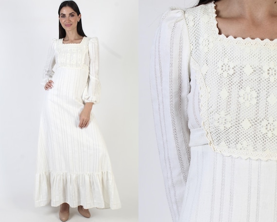 Black Label Gunne Sax Dress, Seersucker Jessica Mcclintock Gown