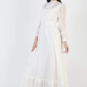 Vestido de novia Gunne Sax, blanco, de Jessica McClintock, vestido de novia bohemio tradicional.