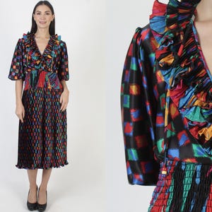 レディース 【美品】Susan Freis Fiora Vintage プリーツワンピース