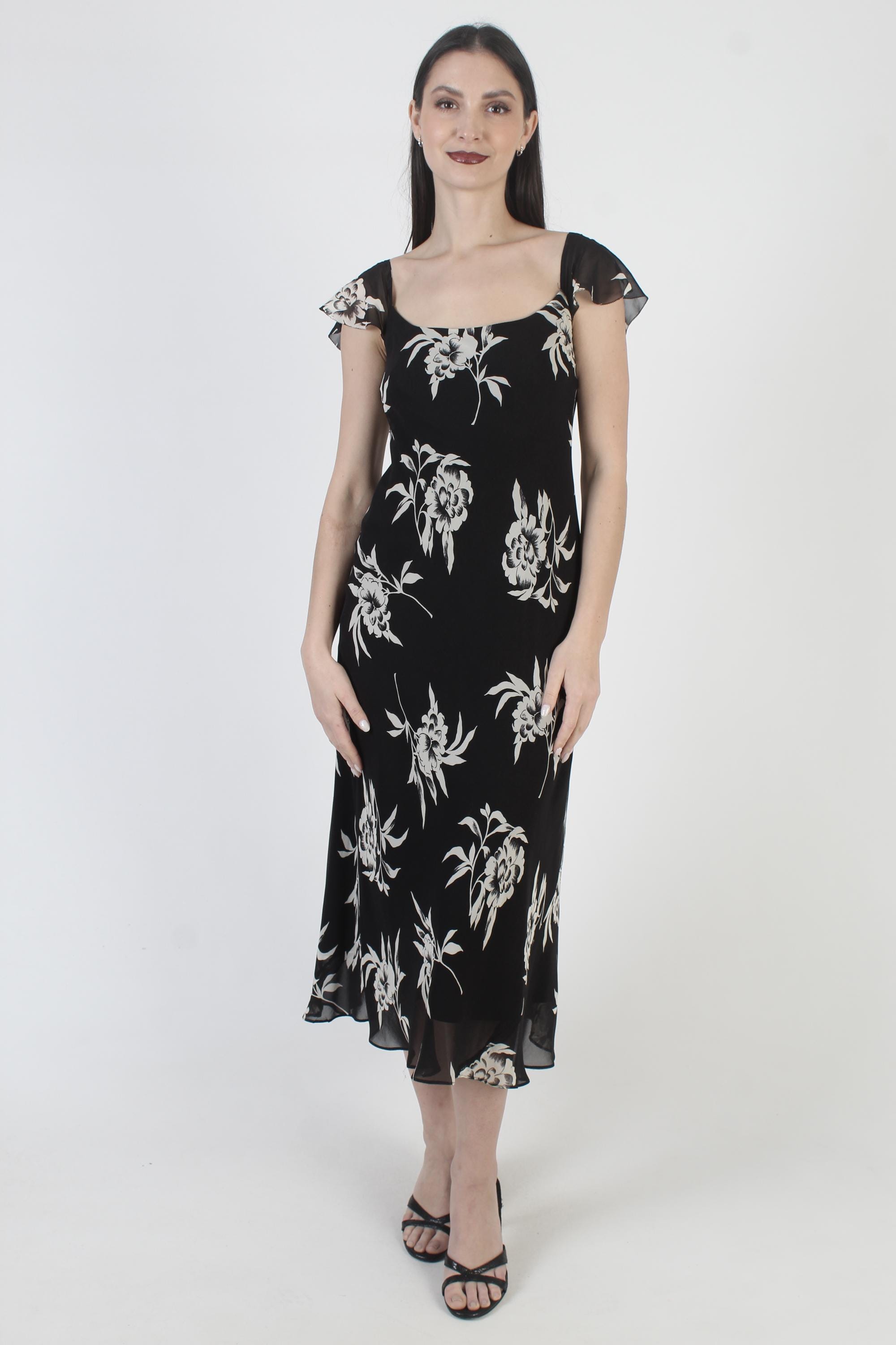 Y2K Ralph Lauren Floral Sundress, Vintage 00s Sheer Sundress 