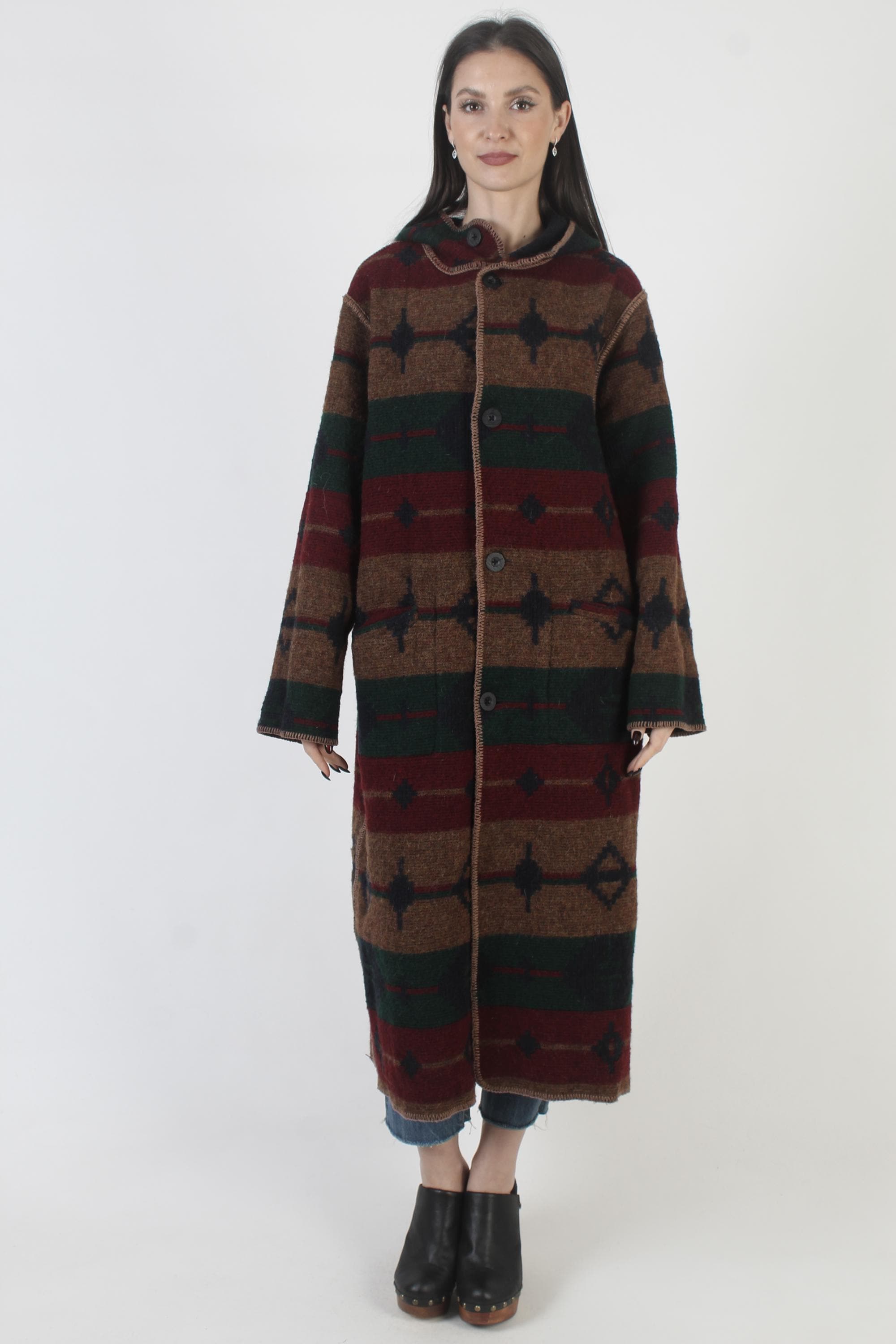 Vintage Woolrich Southwestern Jacket, Reversible Native American