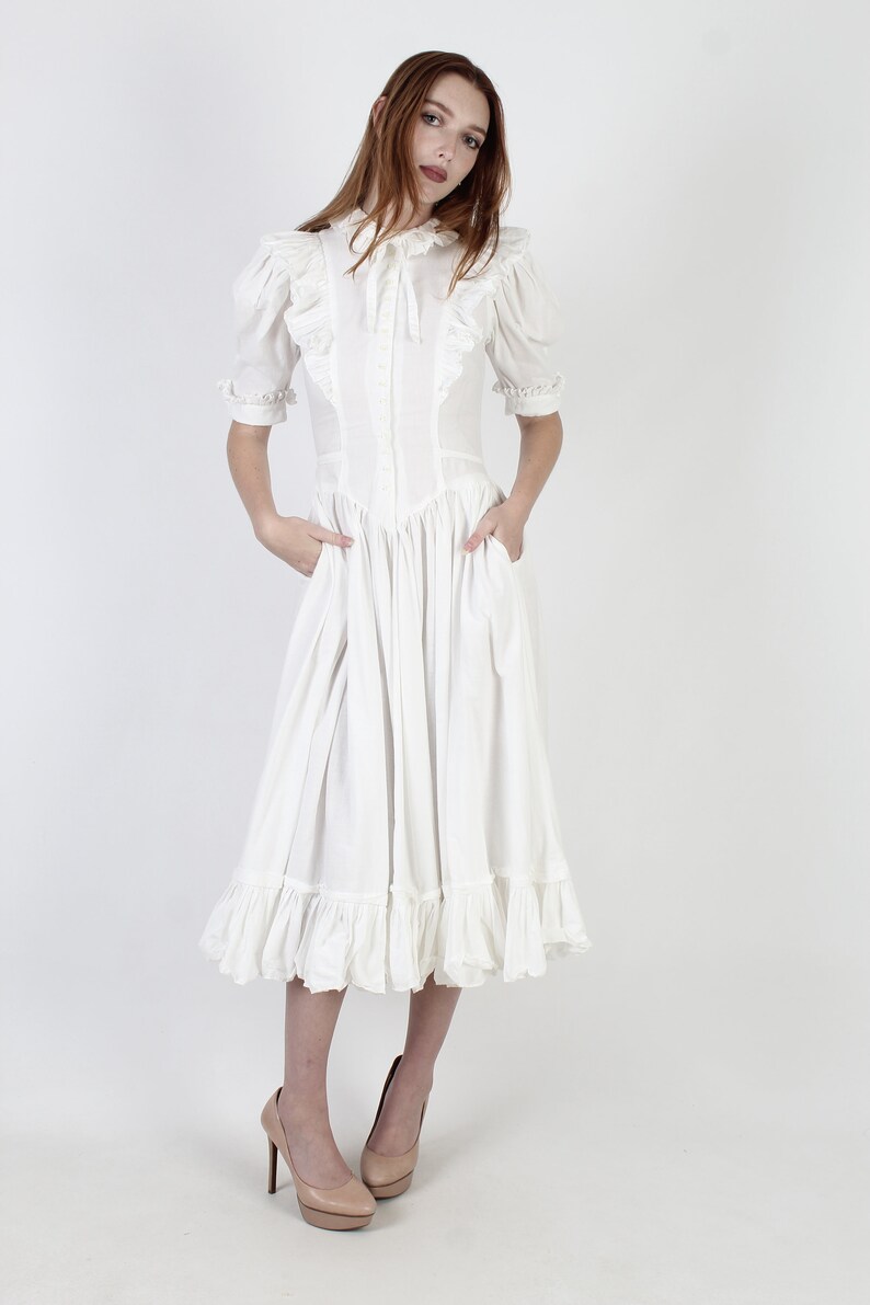 1900s Style White Edwardian Maxi Dress / Delicate Lace - Etsy