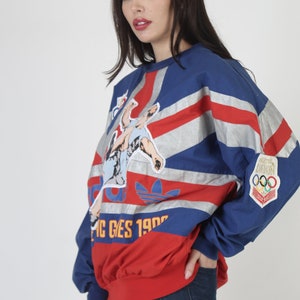 Adidas Trefoil Red White and Blue Sweatshirt, Vintage London Olympic ...
