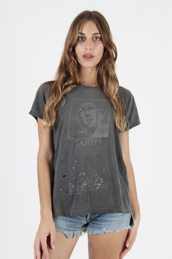 Vintage 1977 Queen Band T Shirt Freddy Mercury T Shirt News Of Etsy