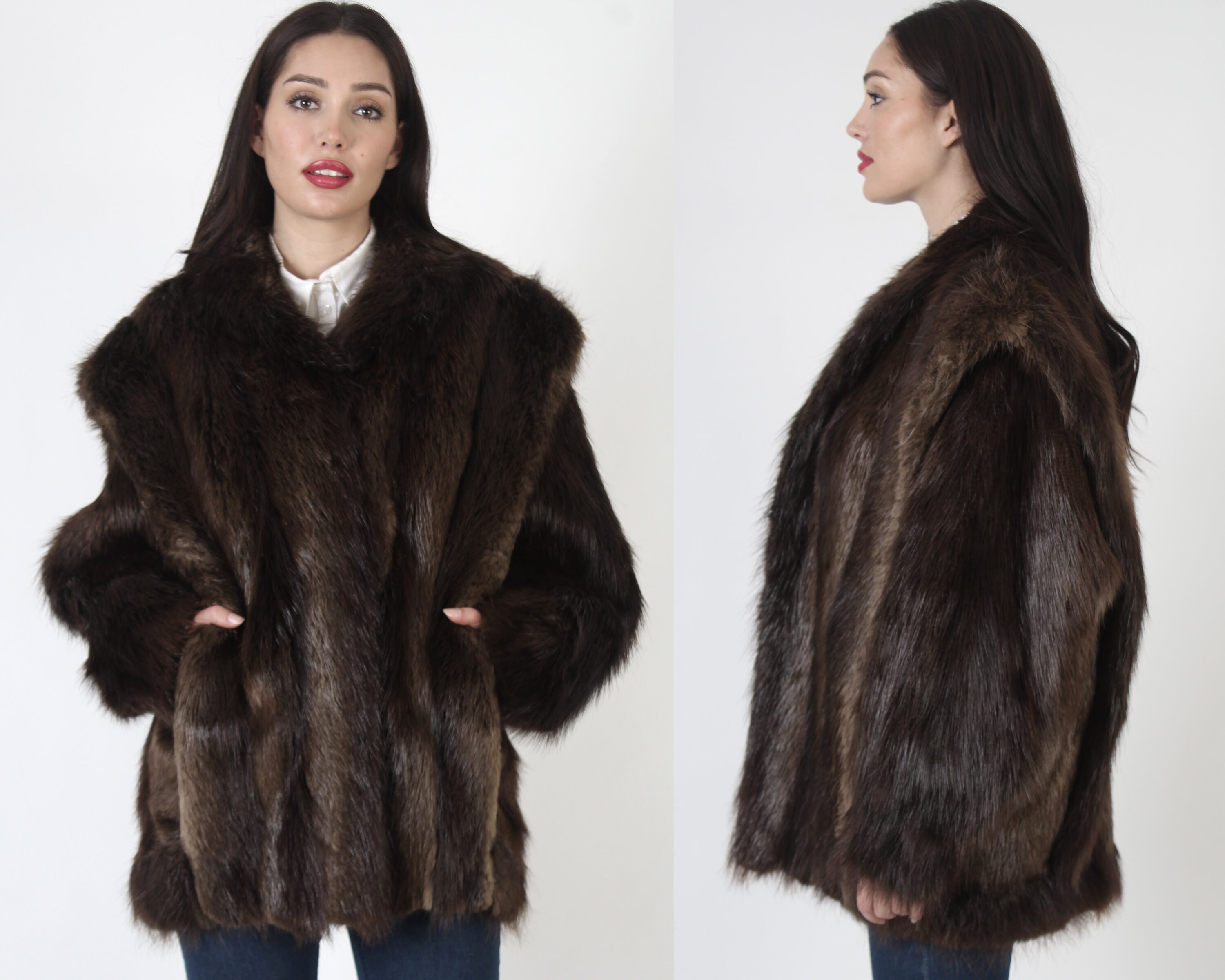 Sheared Beaver Full Length Fur Coat --- [Стриженный бобёр