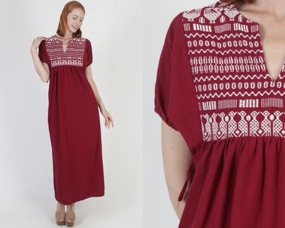 Aztec embroidered dress sales