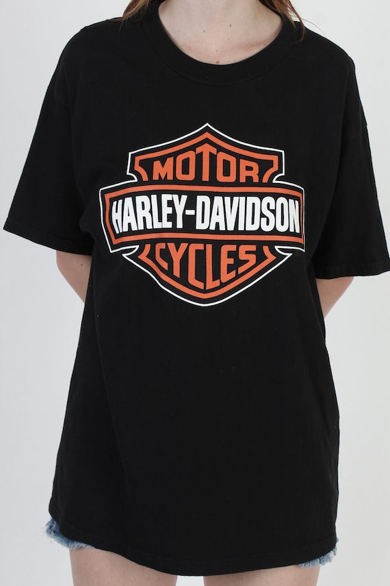 Harley Davidson T-shirt, Vintage 90s Biker Tee, 2 Sided