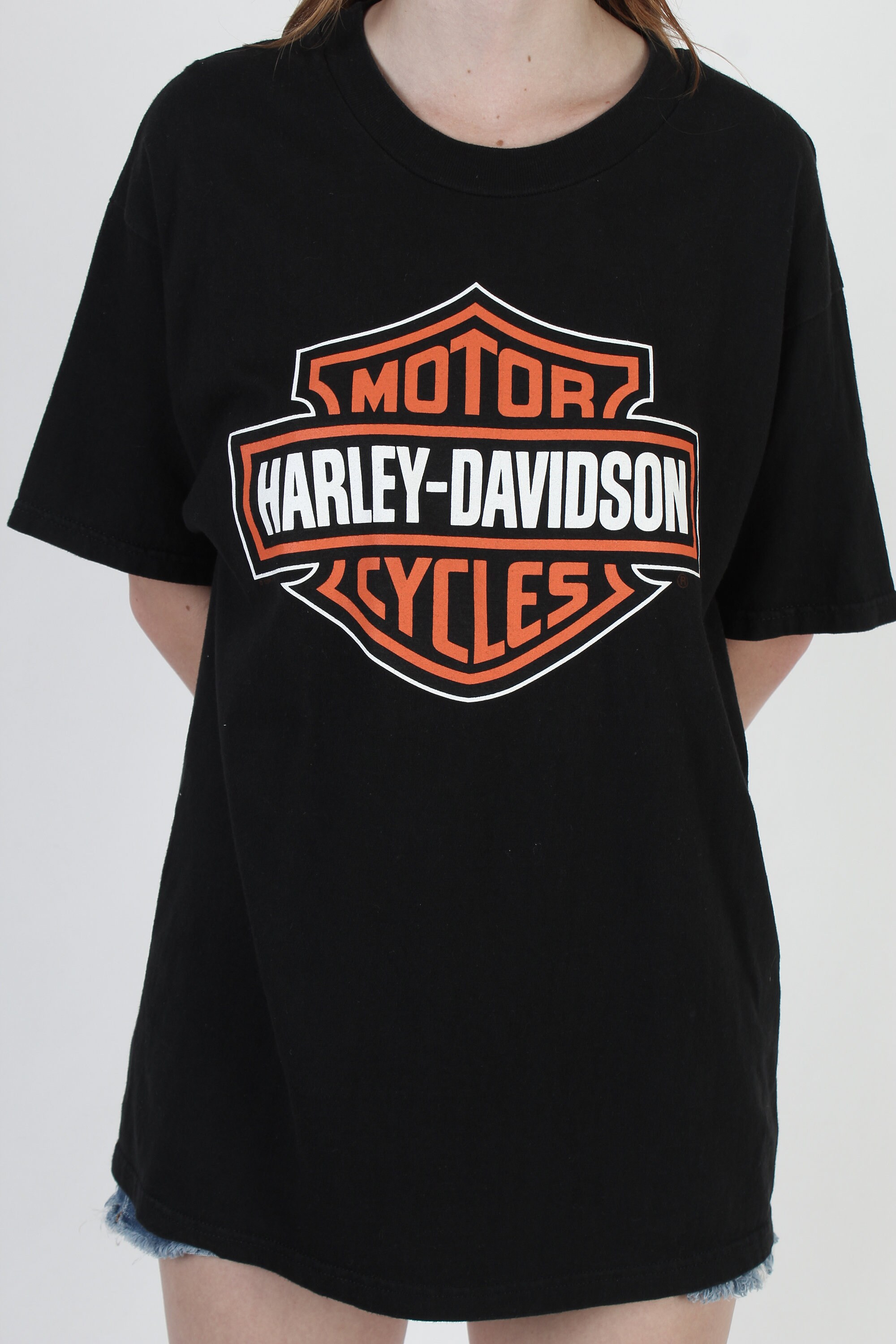 Harley Davidson T-shirt, Vintage 90s Biker Tee, 2 Sided