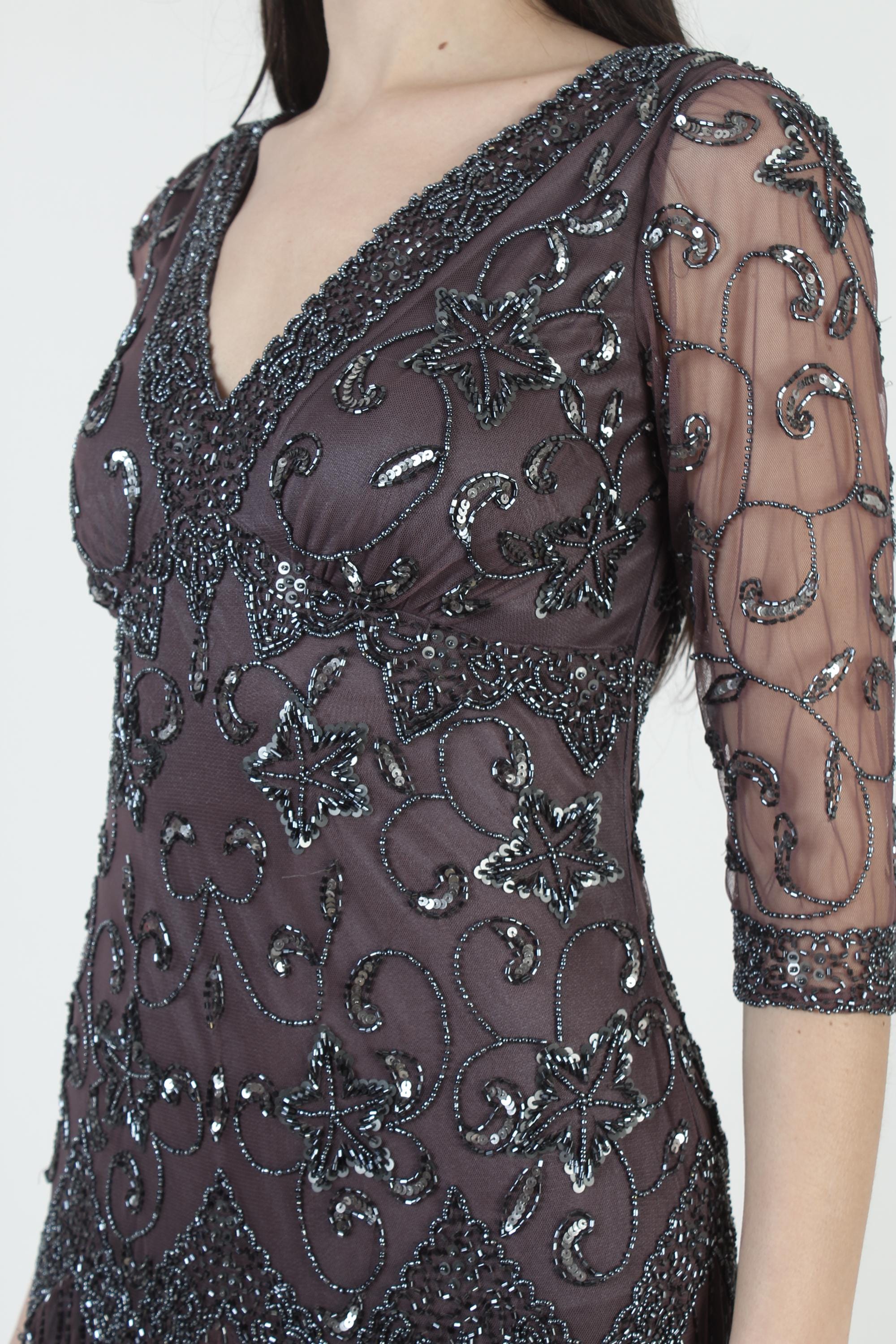 pisarro nights embellished mesh cocktail dress Petite Women's Pisarro Nights Embellished Mesh Gown, Size 10P