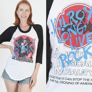 Vintage 80s Styx Concert T-Shirt: Double Sided Rock Tee, Single Stitch
