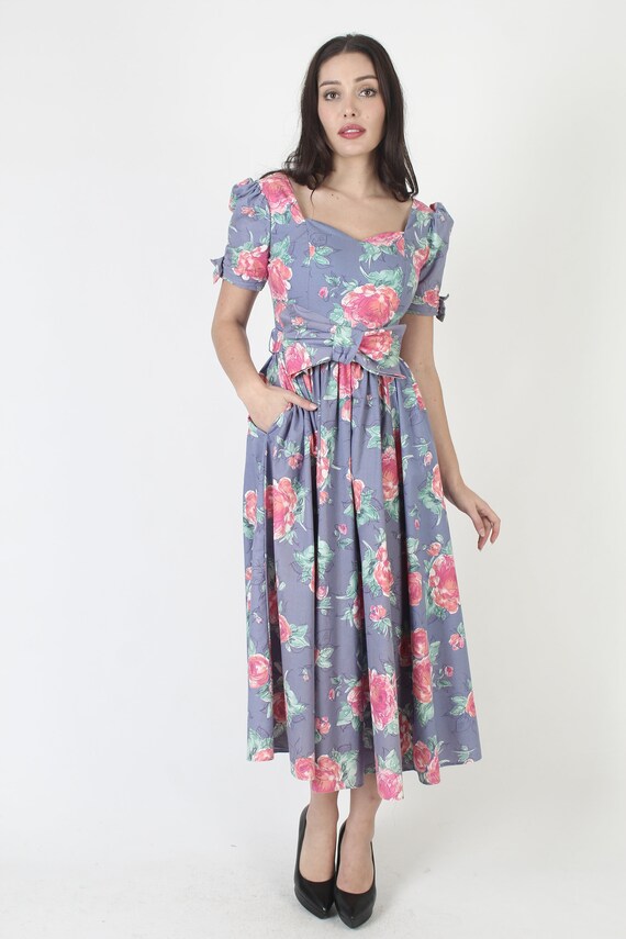 Traditional Authentic Laura Ashley Floral Prom Dr… - image 6