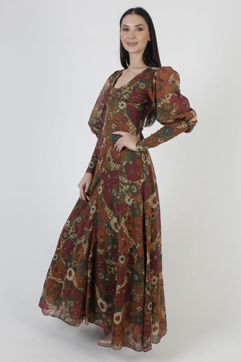 1969 Black Label Gunne Sax Dress, 70s Renaissance Fair Maxi ...