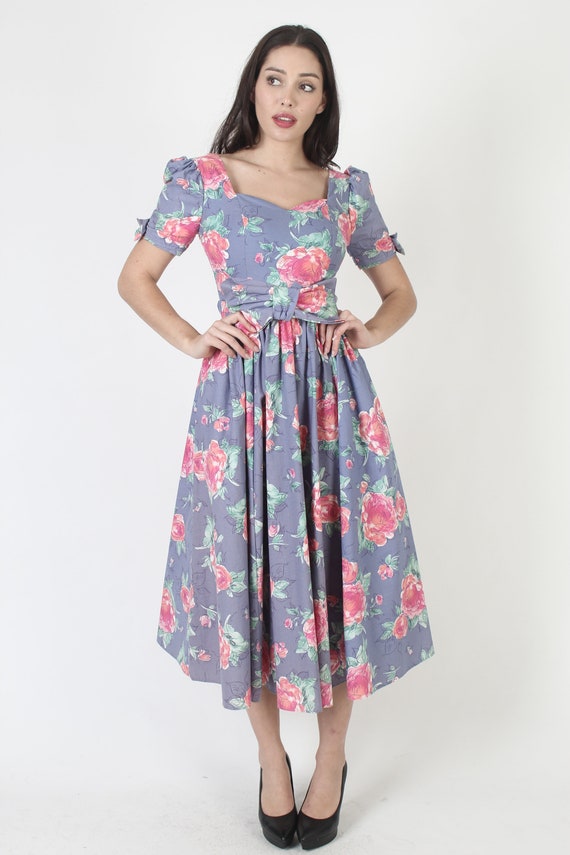 Traditional Authentic Laura Ashley Floral Prom Dr… - image 2