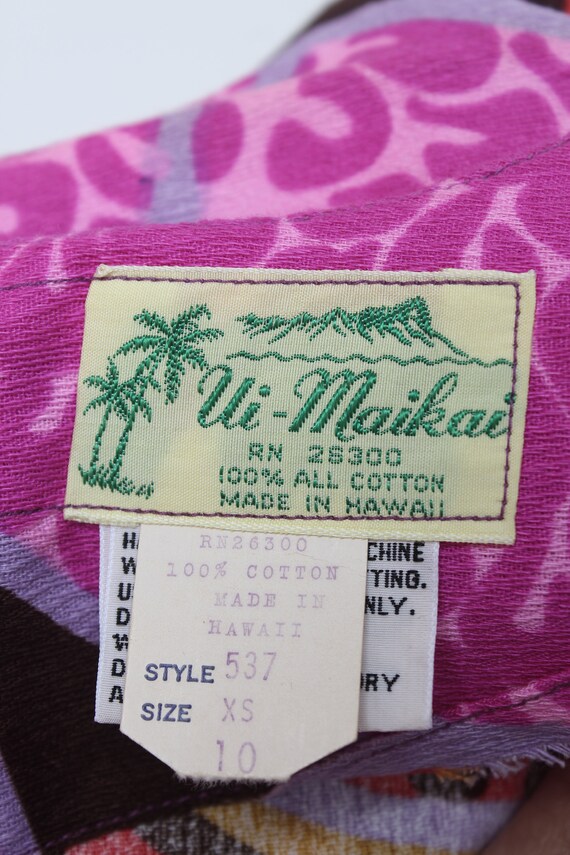 Psychedelic 60s Ui Maikai Designer Hawaiian Dress… - image 6