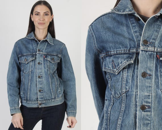 Vintage 70s Levis Denim Jacket: Size 38 Faded Blue Jean Coat
