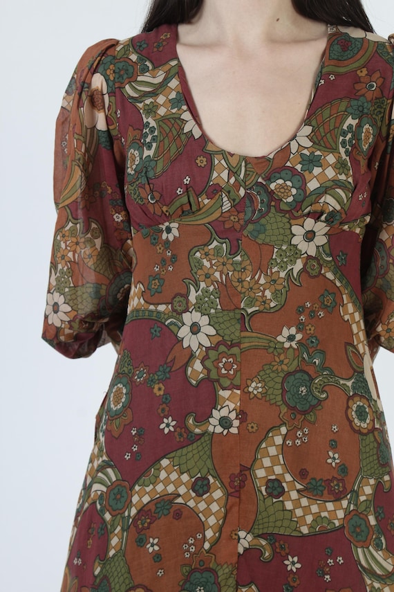 1969 Black Label Gunne Sax Dress, 70s Renaissance… - image 8