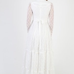 Romantic Renaissance Bridal Collection / Gunne Sax Victorian Maxi Dress / Vintage 70s Wedding Lace Long Gown image 5