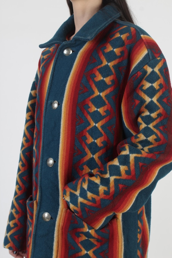 Vintage Pendleton Southwestern Coat, 50s Native A… - image 5