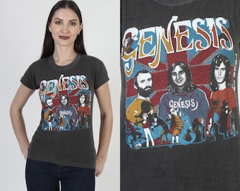 80s GENESIS ツアーTシャツ ロックT バンT サイズS〜M相当 1980 GENESIS Vintage Original 70's 80's Concert Tour Rock Band Tee