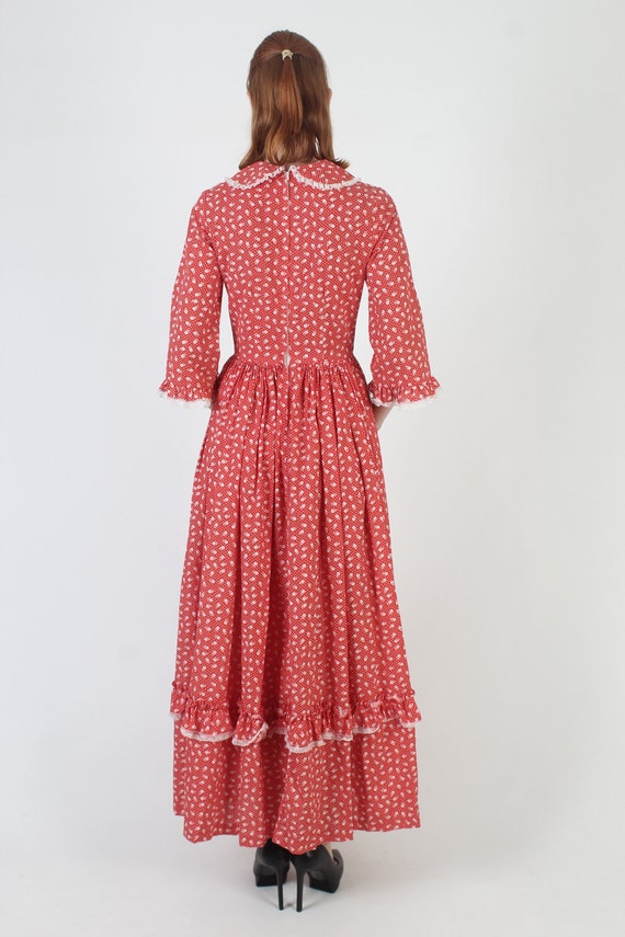 Colonial Style Southern Belle Dress Vintage Flowe… - image 6