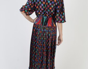 Authentic Susan Freis Designer Dress, Tassel Tie Fres