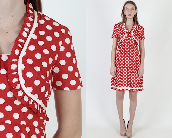 Shannon Rodgers For Jerry Silverman 60s Polka Dot… - image 1
