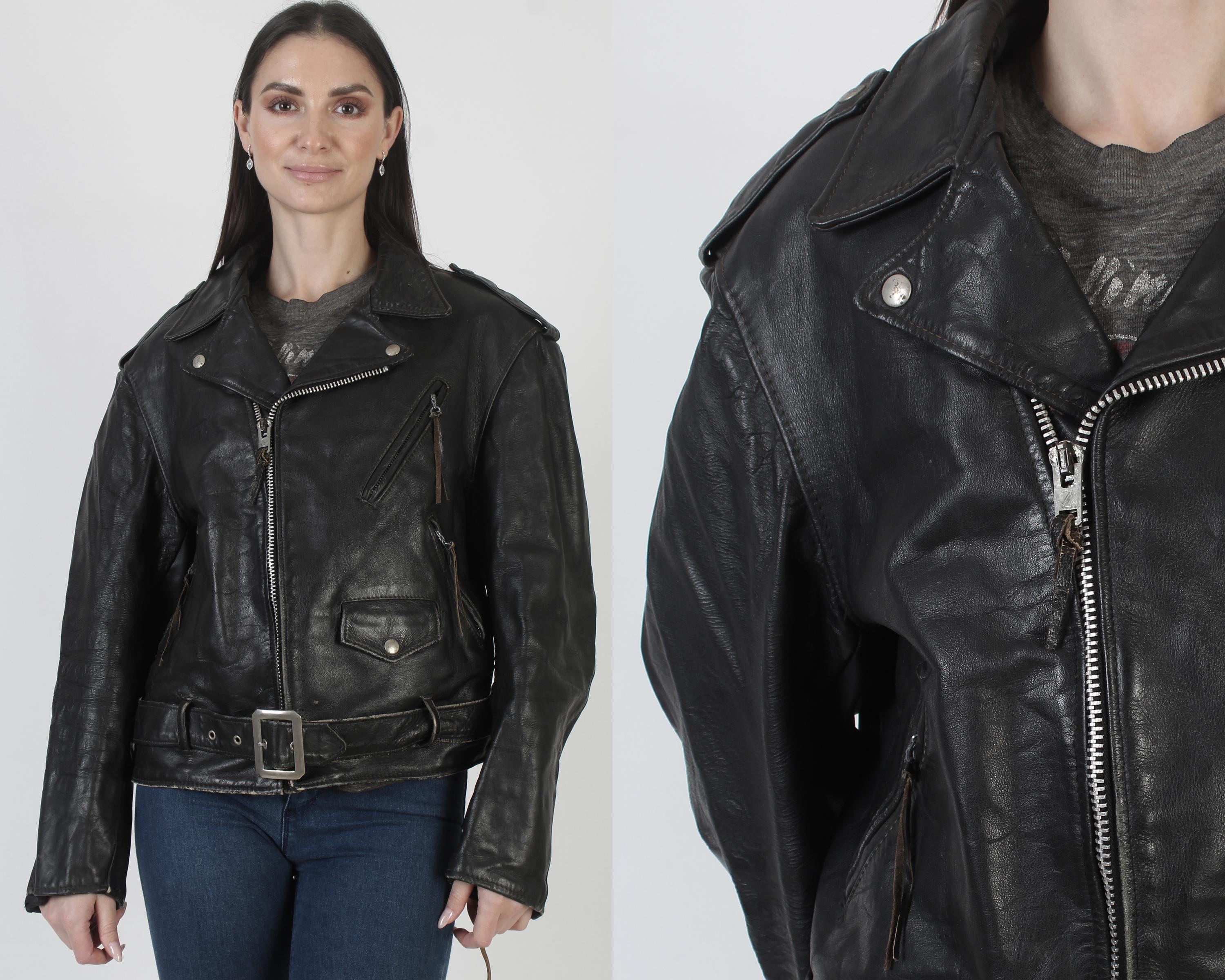 Jacket Leather Vintage Schott - Etsy UK