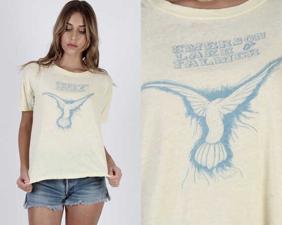 1972 Emerson Lake Palmer T Shirt / Vintage 70sTril