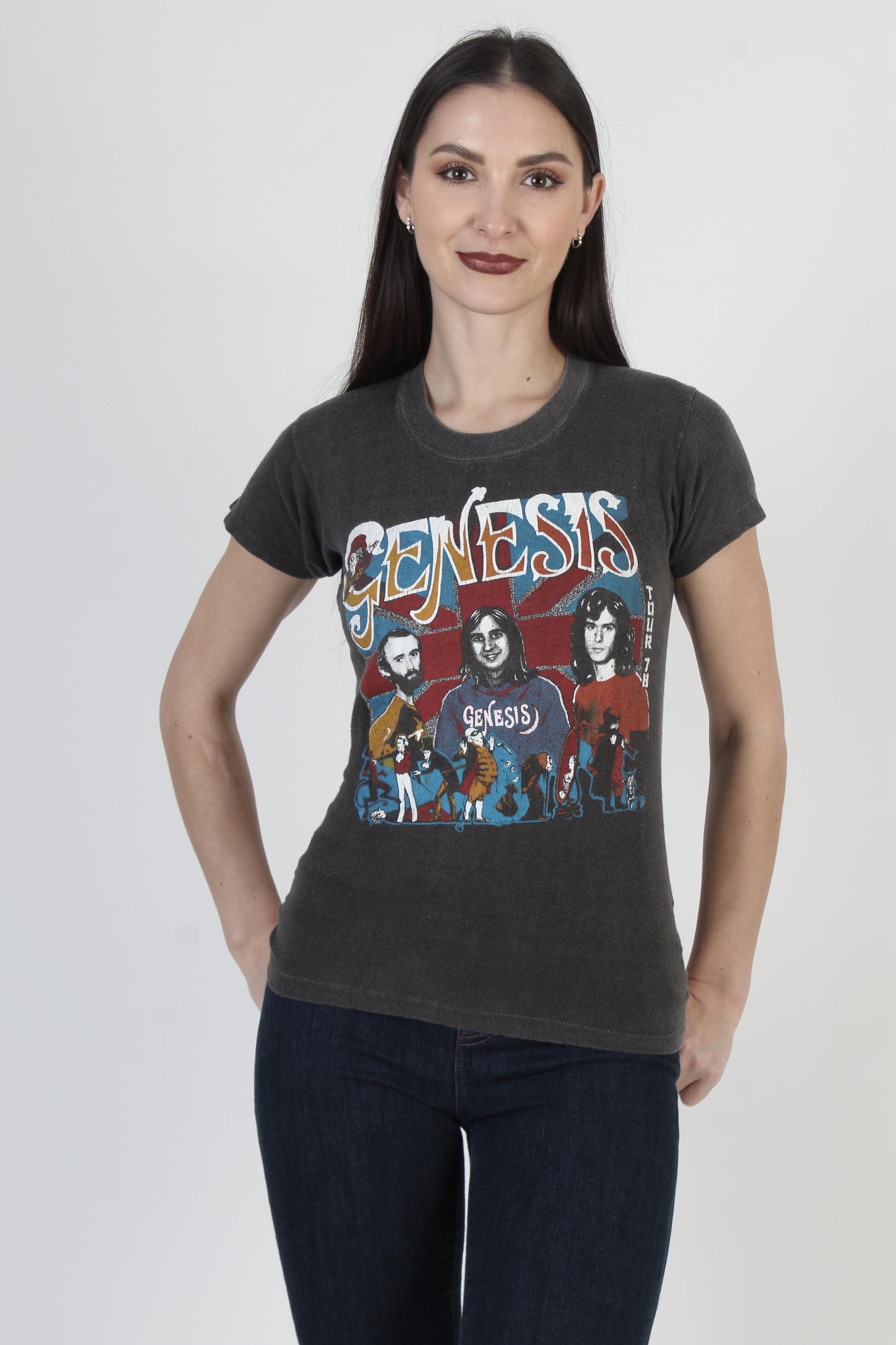 Genesis Band T Shirt, 1978 Rock Tour Tee, Vintage Phil Collins Top