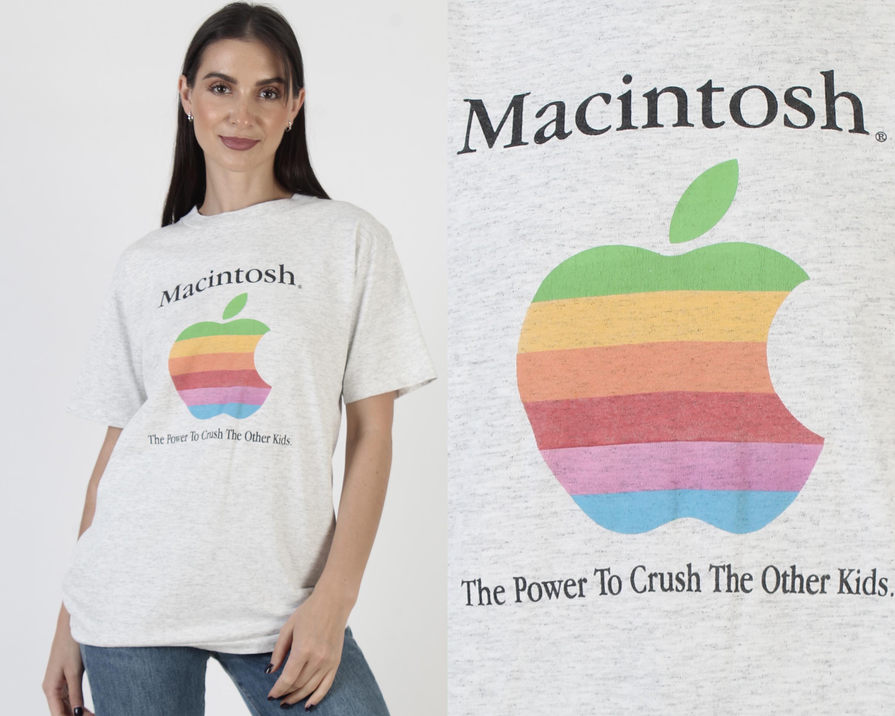 Apple Rainbow Logo T Shirt - Etsy