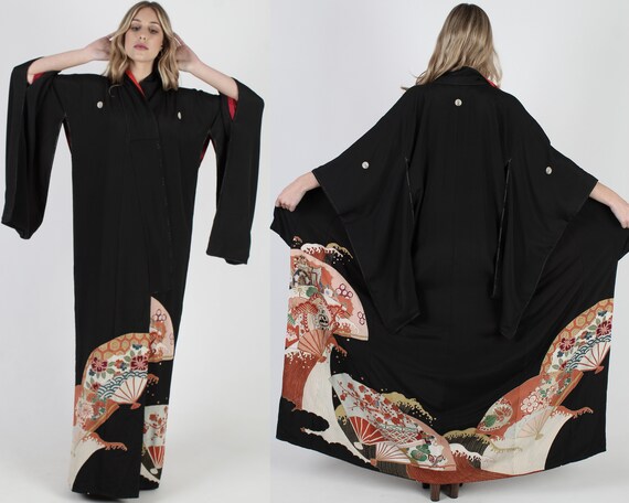 Kimono Jacket Silk Kimono Duster Jacket Asian Kimo