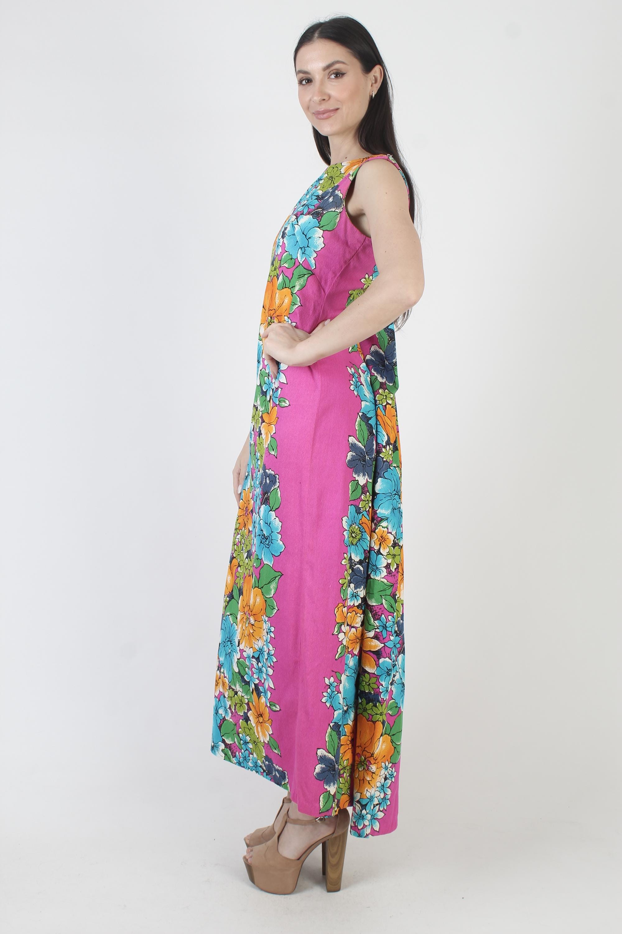 ハワイドレス RCD4 プルメリアドレス・ロング（ブルー） | ハワイウェディング参列