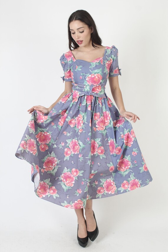 Traditional Authentic Laura Ashley Floral Prom Dr… - image 5