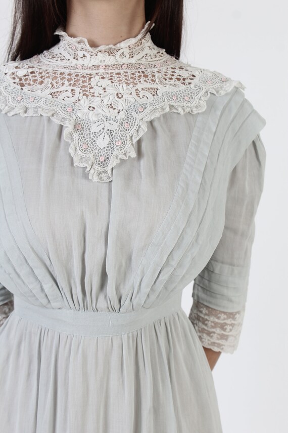 1900s White Crochet Edwardian Wedding Maxi Dress,… - image 6