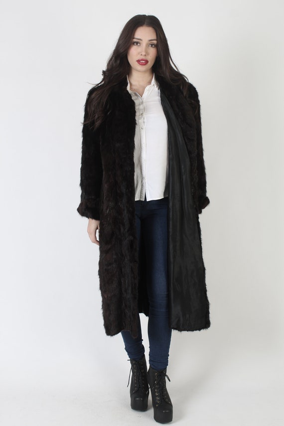 Full Length Mink Coat / 80s Feathered Patchwork Fur J… Gem