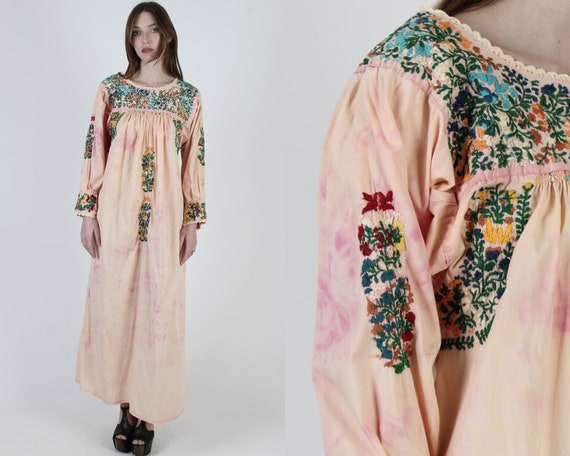 Long Sleeve Oaxacan Dress Tie Dye 