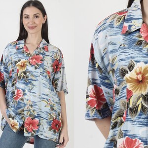 Penneys Hawaiihemd, Herren Viskose Hemd, Vintage Made In Japan, 50er Jahre Aloha Print