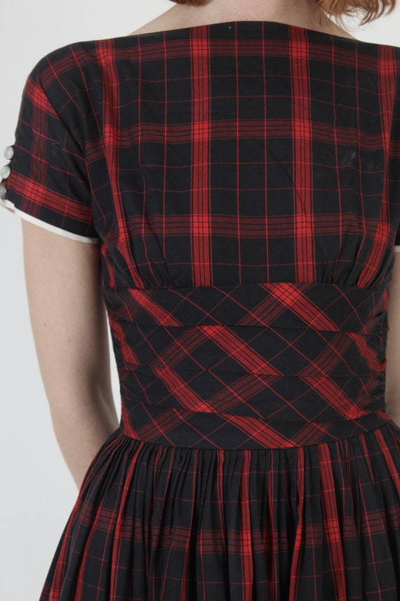 Jonathan Logan Red Plaid Dress, Vintage 50s Rocka… - image 8