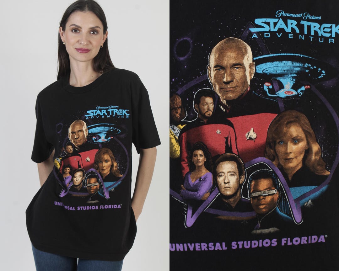 Vintage Star Trek Adventure T-shirt, Universal Studios Tee, 90s TV