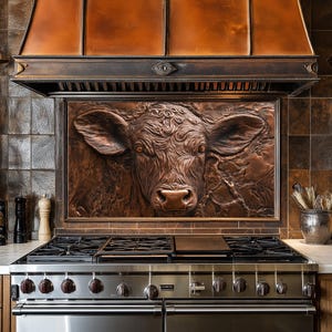 Dosseret de cuisine en verre cuivré derrière la cuisinière, dosseret de poêle pour crédence de cuisine pour couvercle de cuisinière, dosserets, crédence