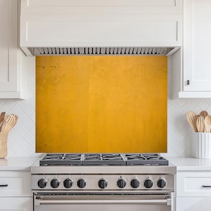 Tempered Glass Kitchen Gold Backsplash for Stove,Backsplash for Splashback Stove Back Cover,Kitchen Wall Decor,Cutting Board,Backsplashes