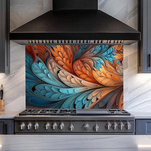 Carrelage en verre trempé pour dosseret de poêle, façade arrière de poêle, décoration de cuisine, couvercle supérieur de poêle, carrelage pour dosseret de cuisine, crédence, dosserets