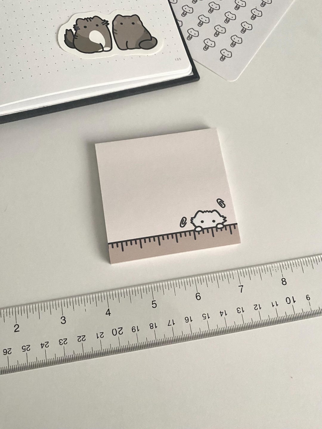 Sticky Note On A Ruler Line Ruler Sticky Notes - Etsy