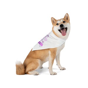 Epilepsy Awareness Dog Scarf, Seizure Alert Pet Neckwear, Purple Ribbon Pet Accessory, Support Animal Love, Custom Dog Gift