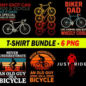 Biker PNG Sublimation Design, Road Cycling Clipart, Digital Download for T-Shirts, Instant Bicycle PNG
