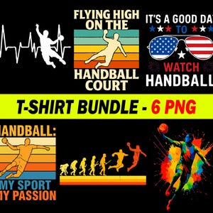 Handball Player PNG, Digital Design for Shirt, Printable Sublimation File
